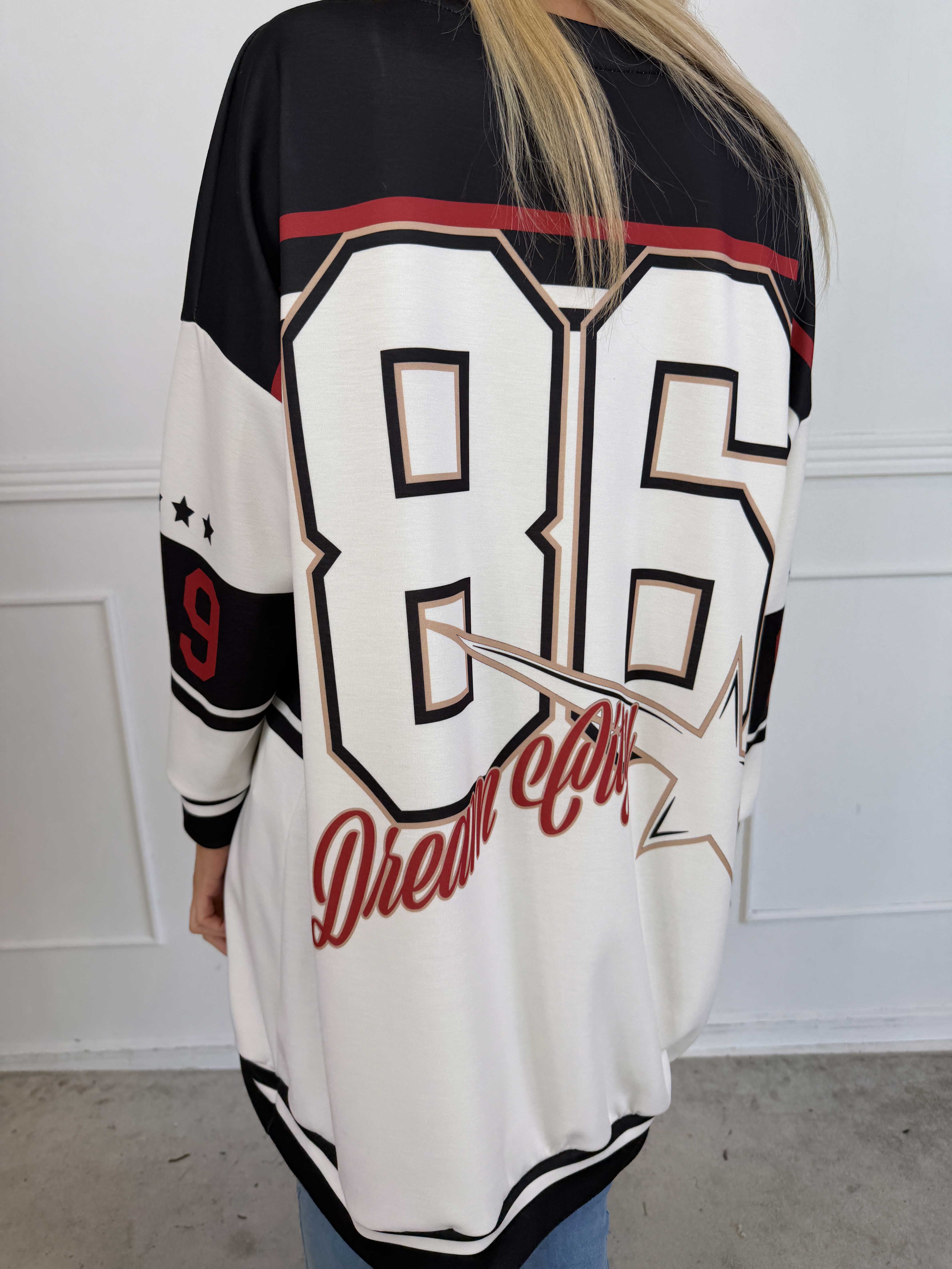 Rosaria - Joggingklänning med New York-motiv på bröstet